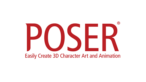 3Dデッサン人形：Poserのロゴ