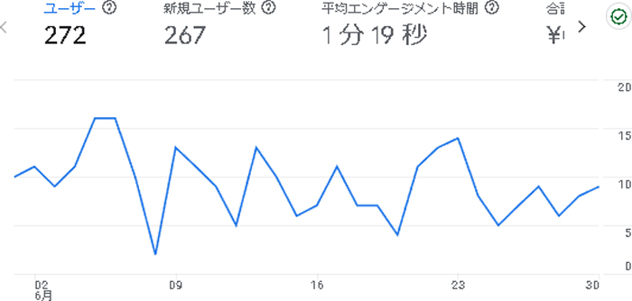 からだ大事件の2024年6月のアナリティクス