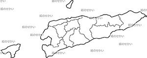 東ティモールの白地図サンプル