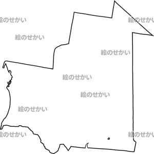 モーリタニアの白地図サンプル