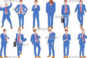 おしゃれな男性のカラーイラスト一覧1