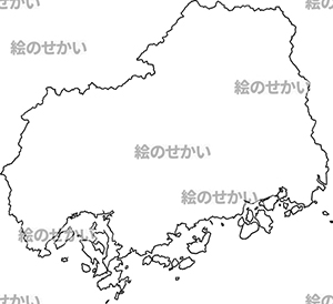 広島の白地図サンプル