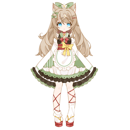 nizima:【限定1点】和風メイドちゃんモデル【キービジュアル付き】