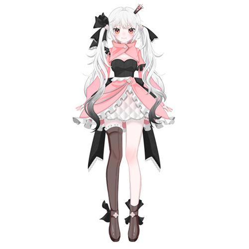 nizima:【限定一点】白髪×ピンク×黒 女の子