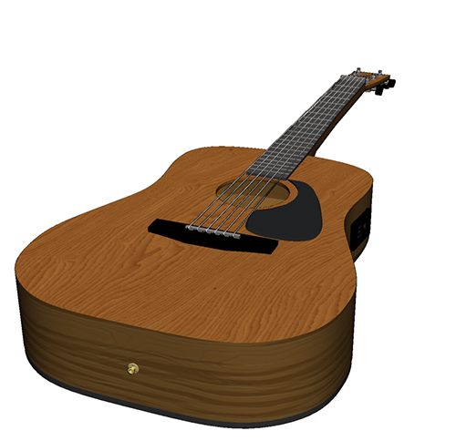 3D素材：アコースティックギター