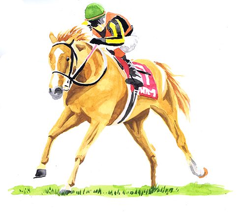 競馬のイラスト：オルフェーヴル