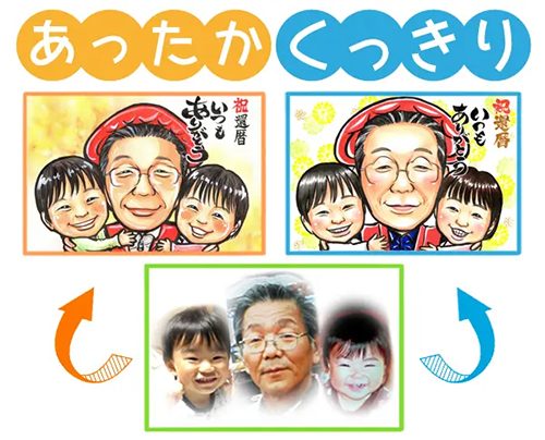 似顔絵:なつみかん画風サンプル1
