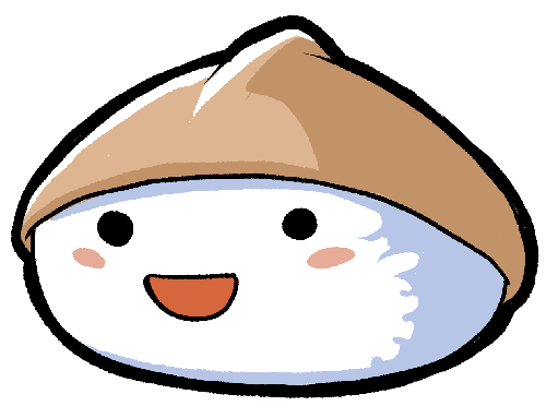 キャラクター：おいなりさん(三角) 笑う