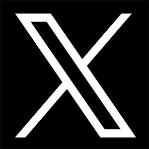 アイコン：X(モノクロ)